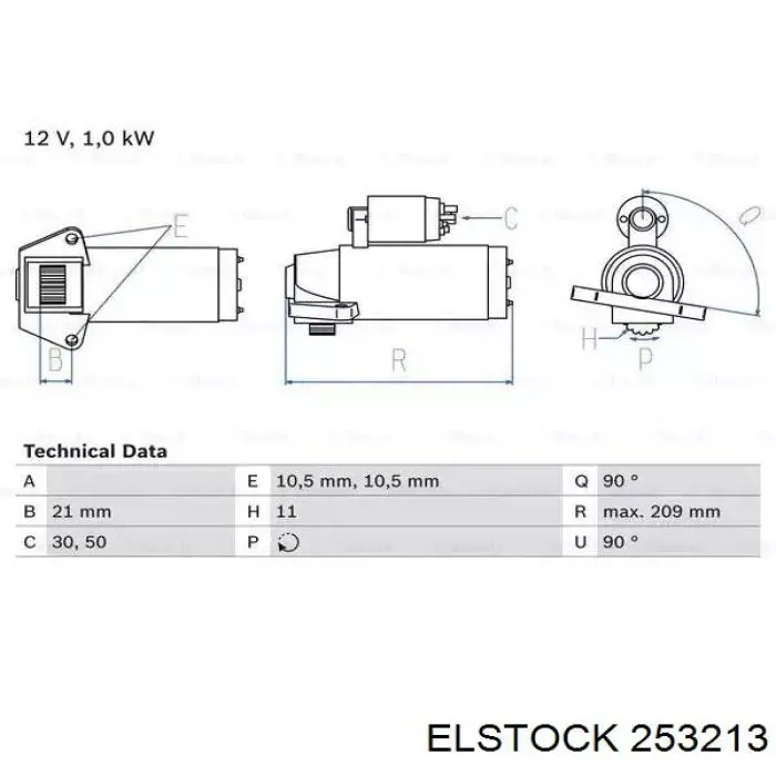 Стартер 253213 Elstock