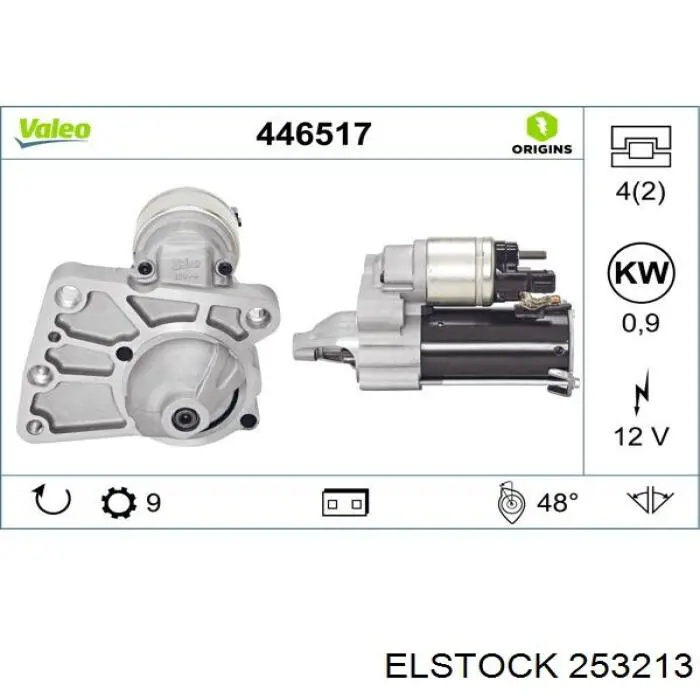 253213 Elstock Стартер двигуна