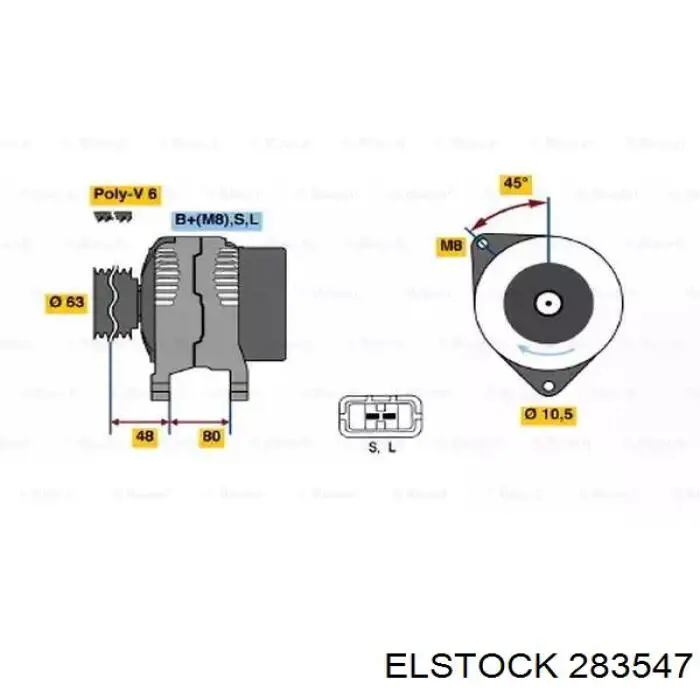 Генератор Elstock 283547 ціна, від 138.95 USD