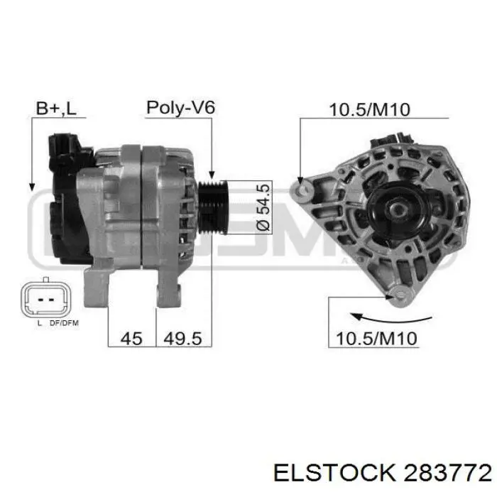 283772 Elstock Авто генератор