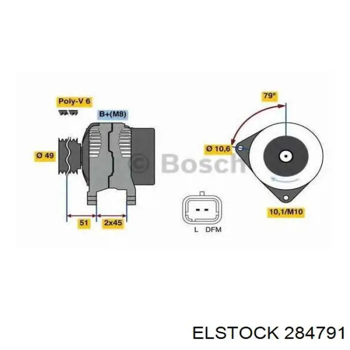 Генератор Peugeot/Citroen 5705FA ціна, від 84.04 USD