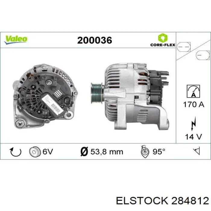 Генератор 284812 Elstock