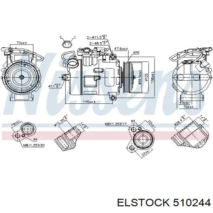 Компресор кондиціонера 510244 Elstock