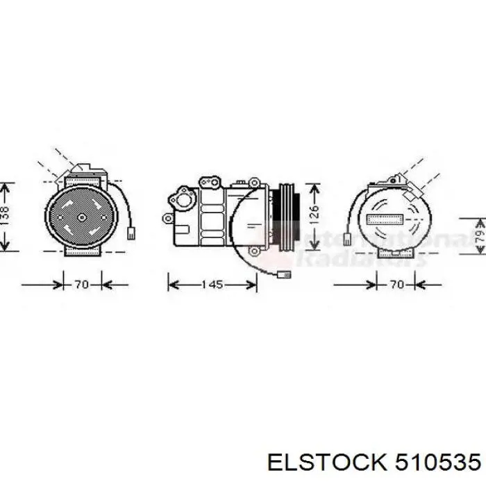 Компресор кондиціонера 510535 Elstock