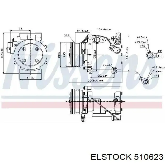 Компресор системи кондиціювання Elstock 510623 ціна, від 164.70 USD