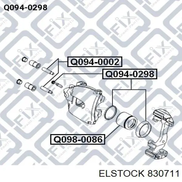 Супорт гальмівний передній правий 830711 Elstock