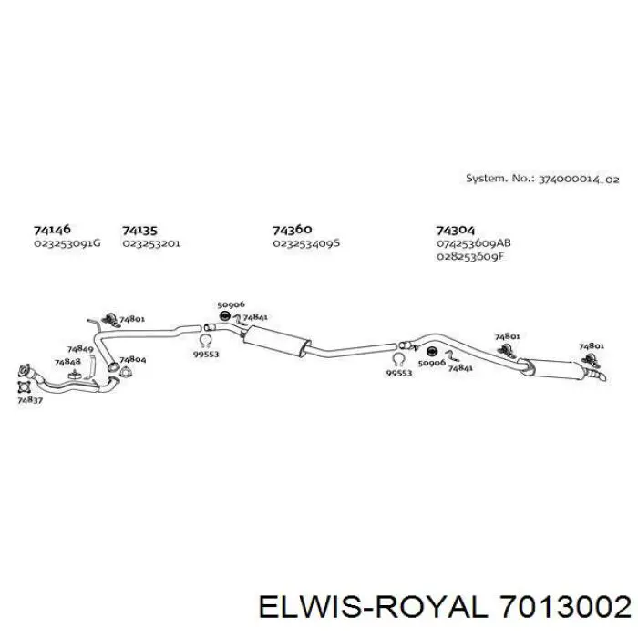 Купити 7013002 Elwis Royal Прокладка передньої кришки двигуна, нижня