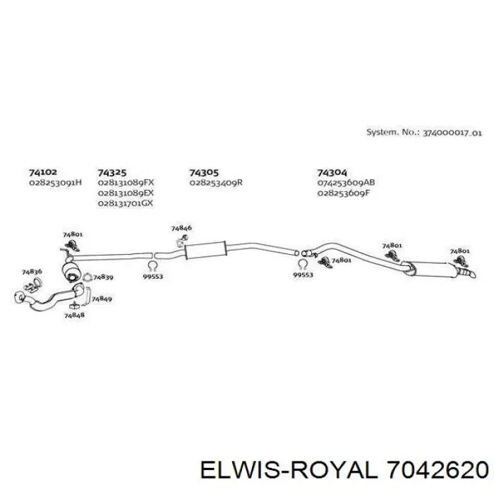 Купити 7042620 Elwis Royal Прокладка корпусу термостата