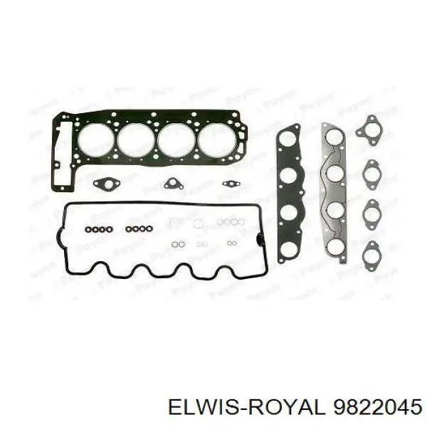 9822045 Elwis Royal комплект прокладок двигуна, верхній