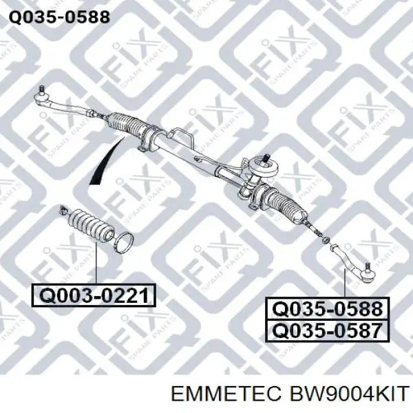 РМК рульовго механізму Emmetec BW9004KIT ціна, від 31.54 USD