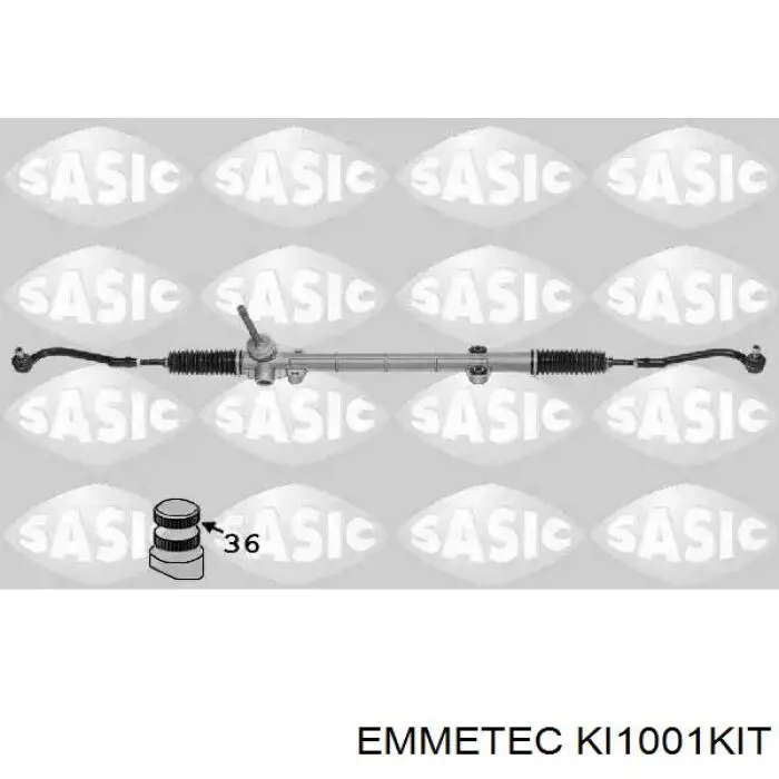 Купити KI1001KIT Emmetec Ремкомплект рульової рейки (механізму) г/у, (комплект ущільнень)