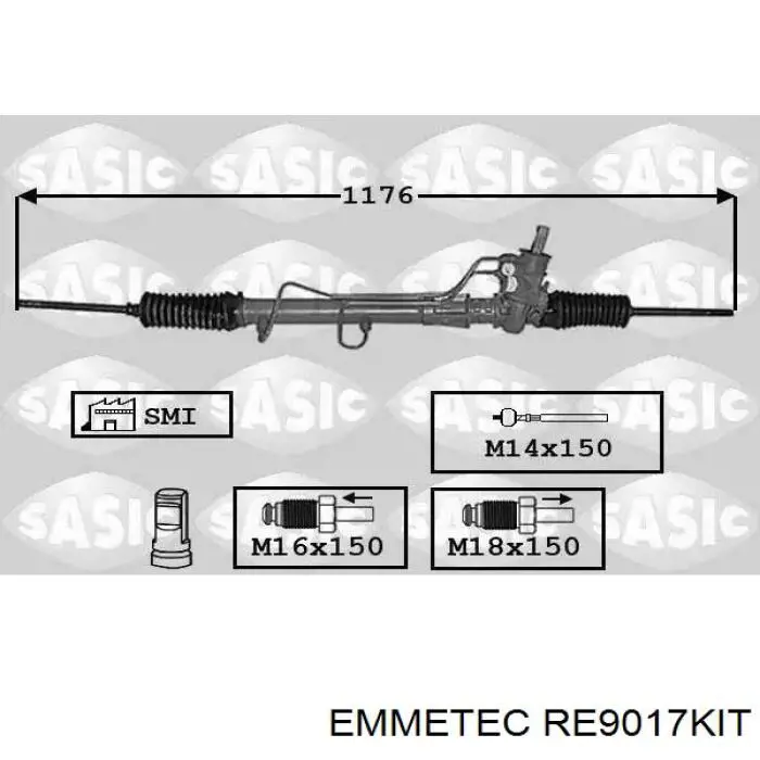 RE9017KIT MSG ремкомплект рульової рейки (механізму г/у, (комплект ущільнень))