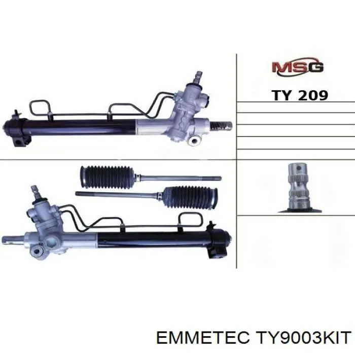 TY9003KIT MSG ремкомплект рульової рейки (механізму г/у, (комплект ущільнень))