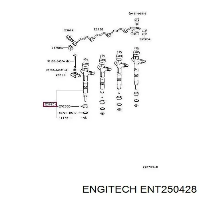 Ущільнююче кільце форсунок інжектора Engitech ENT250428 ціна, від 3.41 USD
