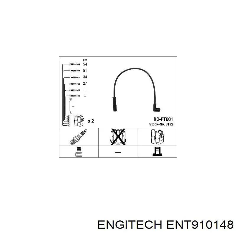 Купити ENT910148 Engitech Провід високовольтні, комплект