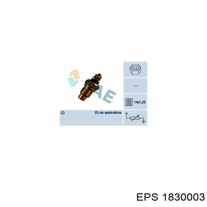 Купити 1830003 EPS Датчик температури охолоджуючої рідини
