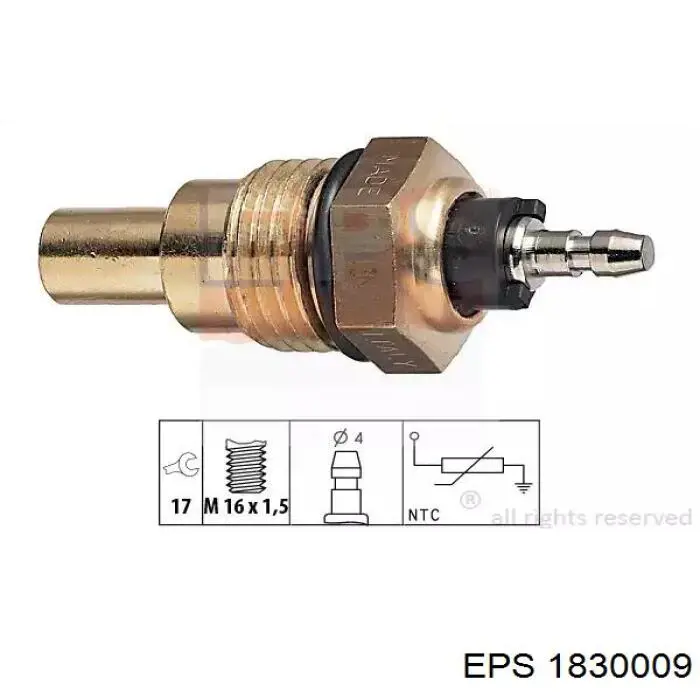 Термодатчик охолоджуючої рідини EPS 1830009 ціна, від 6.38 USD