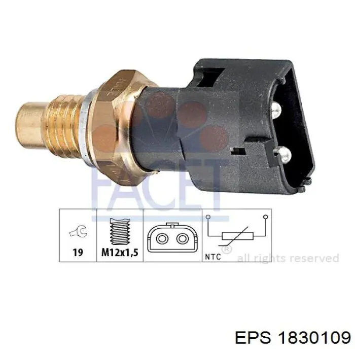 Термодатчик охолоджуючої рідини EPS 1830109 ціна, від 13.21 USD