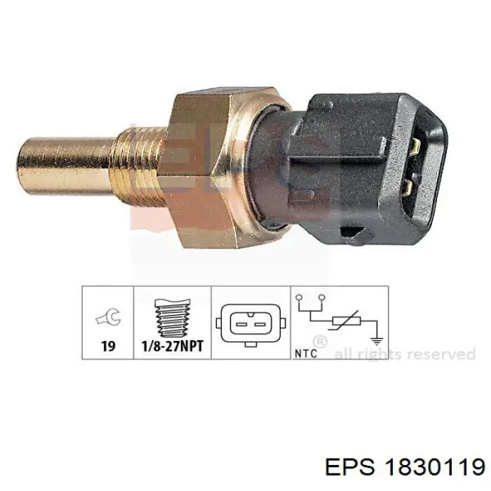 Датчик температури охолоджуючої рідини 1830119 EPS