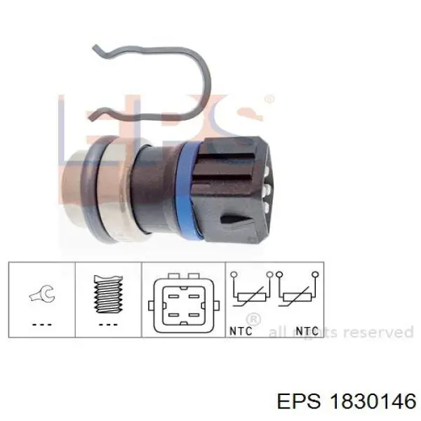 Термодатчик охолоджуючої рідини EPS 1830146 ціна, від 7.22 USD
