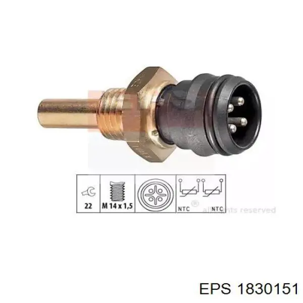 Термодатчик охолоджуючої рідини EPS 1830151 ціна, від 8.99 USD