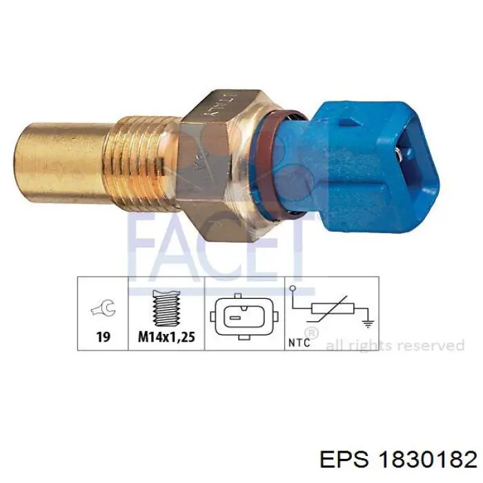 Термодатчик охолоджуючої рідини EPS 1830182 ціна, від 7.46 USD