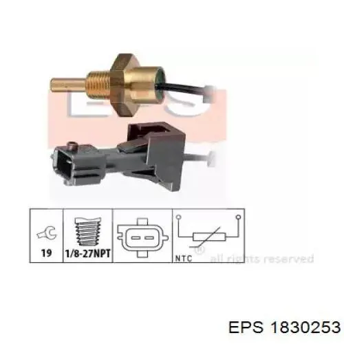 Термодатчик охолоджуючої рідини EPS 1830253 ціна, від 28.31 USD