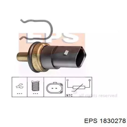 Термодатчик охолоджуючої рідини EPS 1830278 ціна, від 6.27 USD