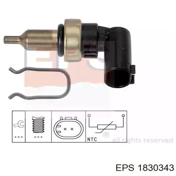 Термодатчик охолоджуючої рідини EPS 1830343 ціна, від 8.29 USD