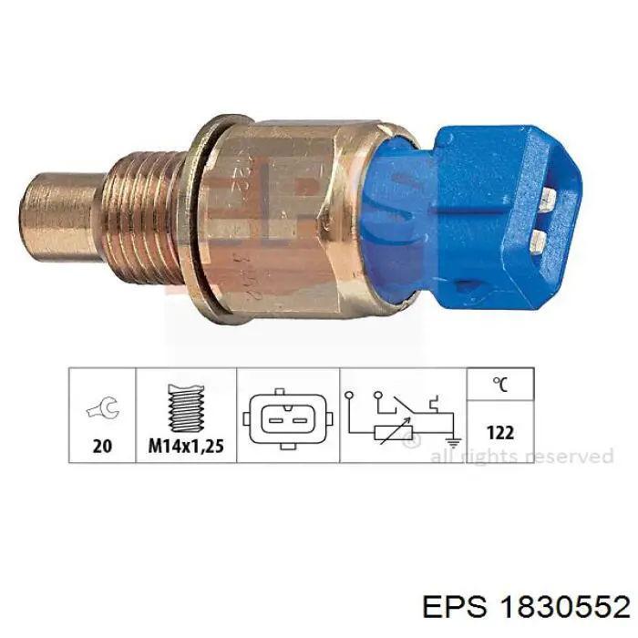 Термодатчик охолоджуючої рідини EPS 1830552 ціна, від 10.35 USD