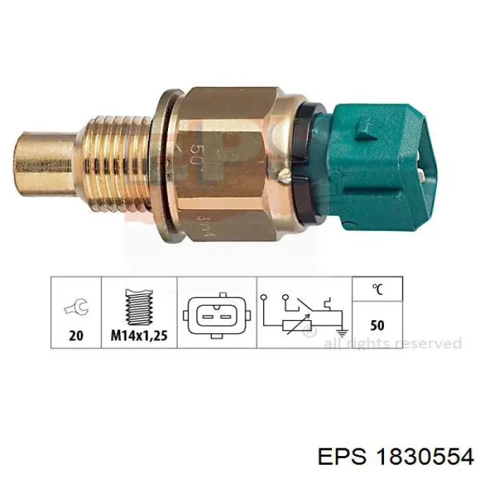 Термодатчик охолоджуючої рідини EPS 1830554 ціна, від 11.74 USD