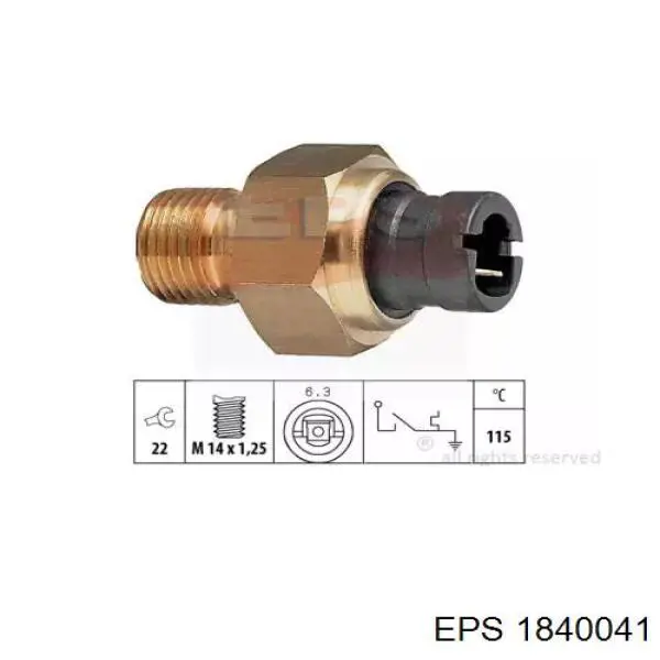 Термодатчик охолоджуючої рідини EPS 1840041 ціна, від 53.26 USD
