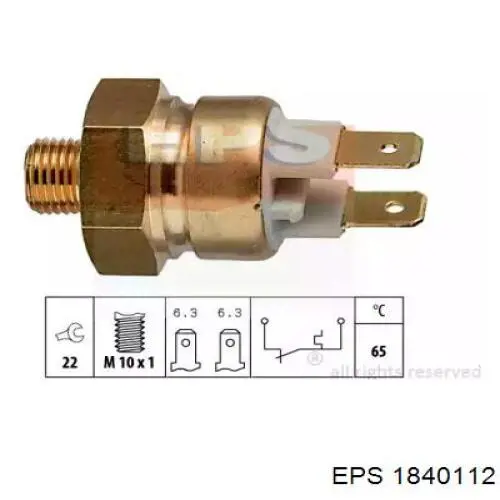 1840112 EPS термо-датчик включення вентилятора радіатора