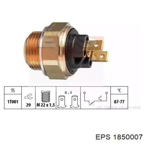 1850007 EPS термо-датчик включення вентилятора радіатора
