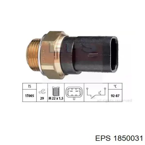 1850031 EPS термо-датчик включення вентилятора радіатора