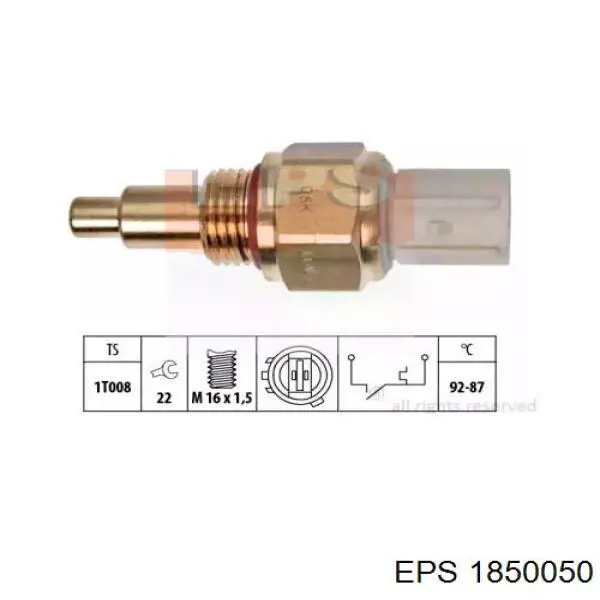 Датчик температури радіатора EPS 1850050 ціна, від 11.22 USD