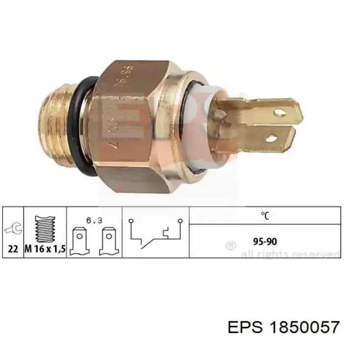 Датчик температури радіатора EPS 1850057 ціна, від 11.08 USD