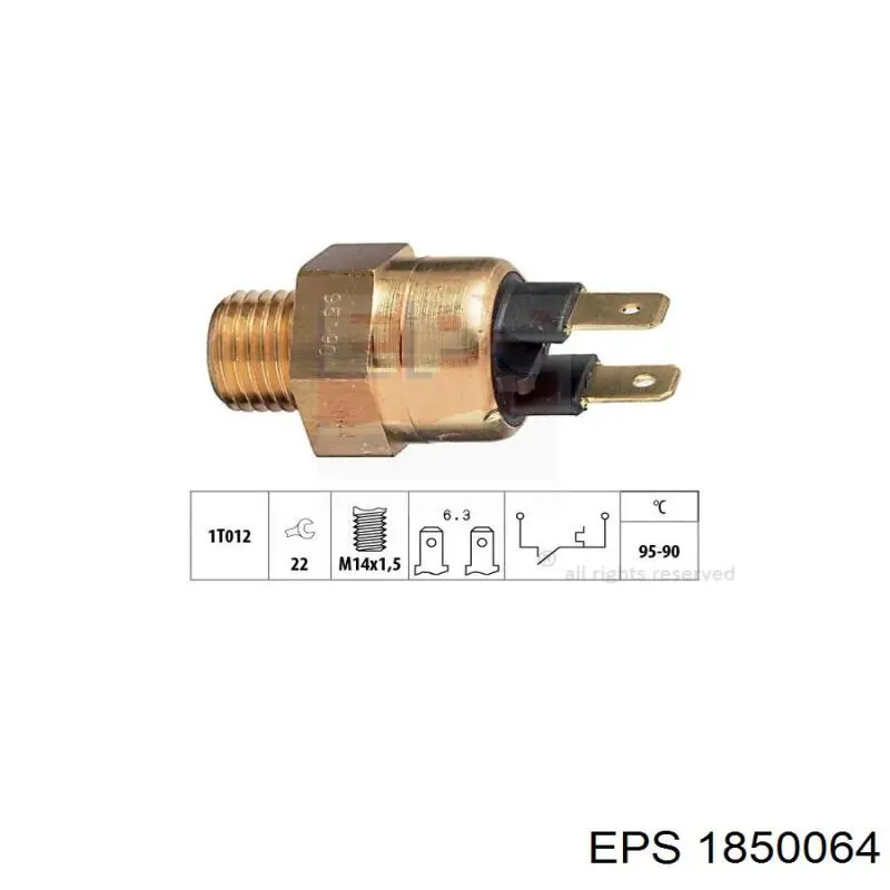 1850064 EPS термо-датчик включення вентилятора радіатора