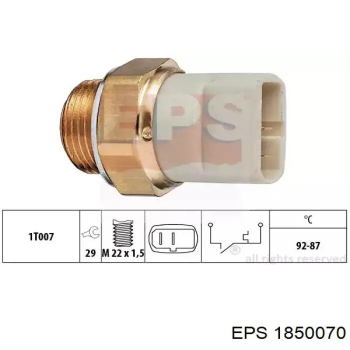 1850070 EPS термо-датчик включення вентилятора радіатора