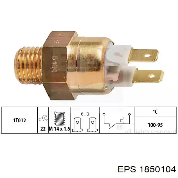 Датчик температури радіатора EPS 1850104 ціна, від 9.84 USD