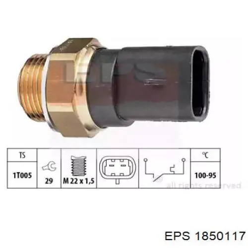 1850117 EPS термо-датчик включення вентилятора радіатора