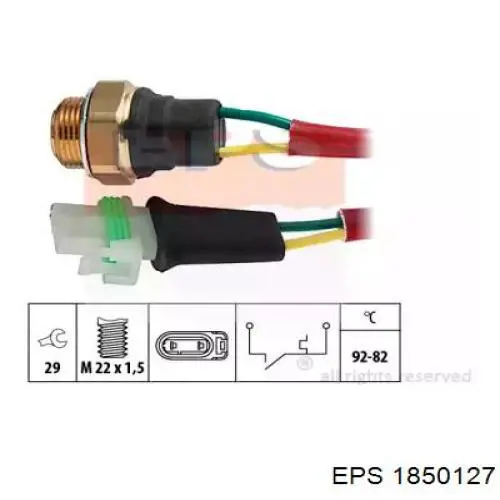 Датчик температури радіатора EPS 1850127 ціна, від 18.79 USD