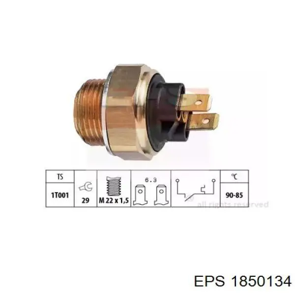 1850134 EPS термо-датчик включення вентилятора радіатора