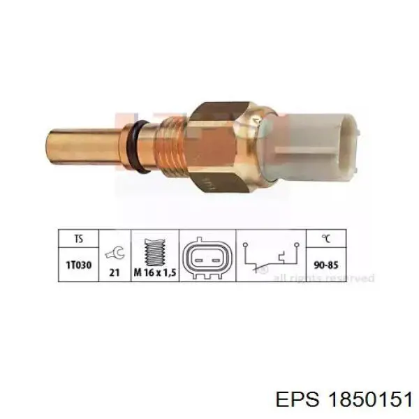 1850151 EPS термо-датчик включення вентилятора радіатора