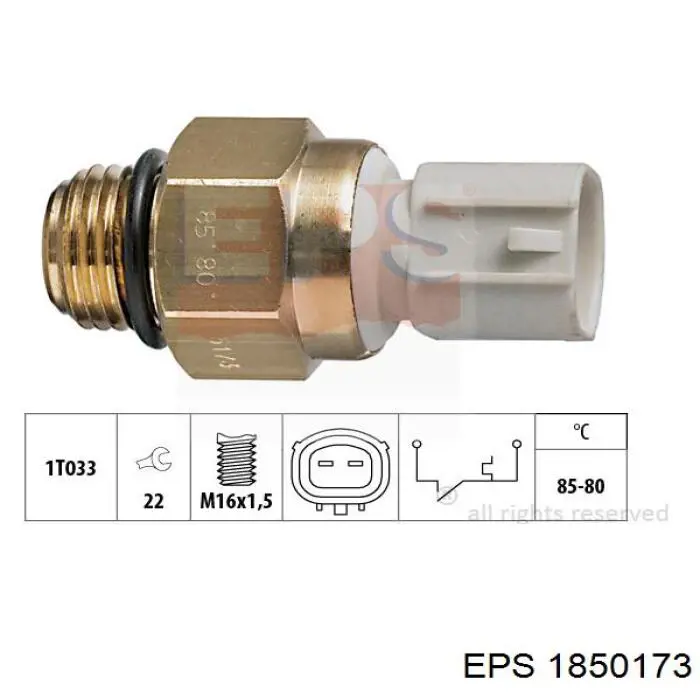 1850173 EPS термо-датчик включення вентилятора радіатора