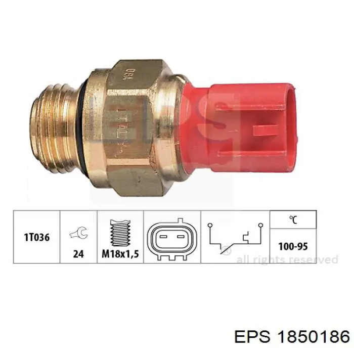 Датчик температури радіатора EPS 1850186 ціна, від 10.68 USD