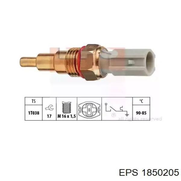 1850205 EPS термо-датчик включення вентилятора радіатора
