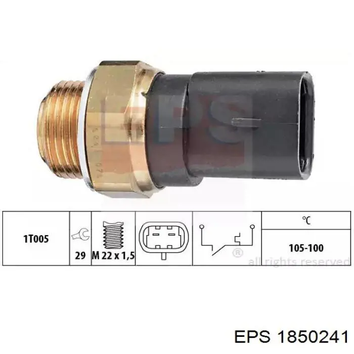 Датчик температури радіатора EPS 1850241 ціна, від 5.94 USD