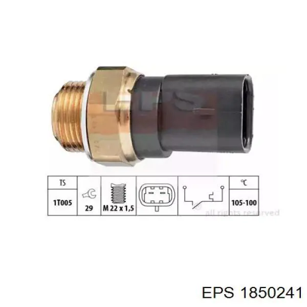 1850241 EPS термо-датчик включення вентилятора радіатора