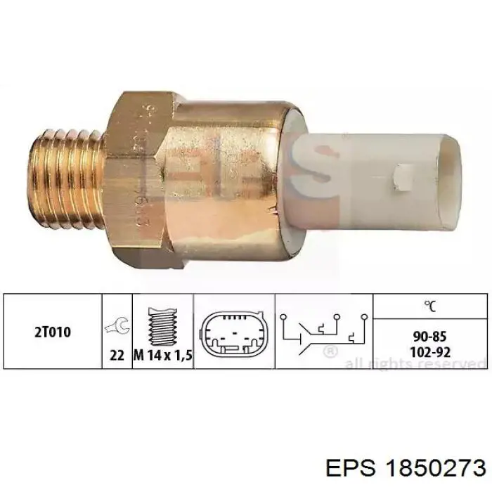 1850273 EPS термо-датчик включення вентилятора радіатора